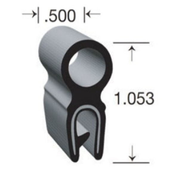 6' Feet Clean Grip Seal G7011-T50 U-Channel Type Door Window Channel Seal New - Picture 2 of 4